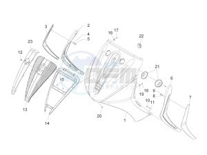 Beverly 300 ie Tourer e3 drawing Front shield