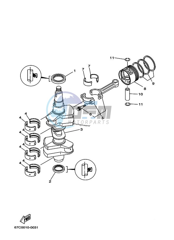 CRANKSHAFT--PISTON