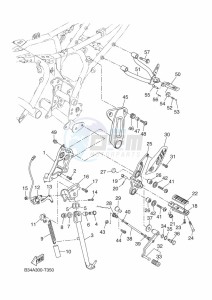 XSR700 MTM690 (BJV1) drawing STAND & FOOTREST