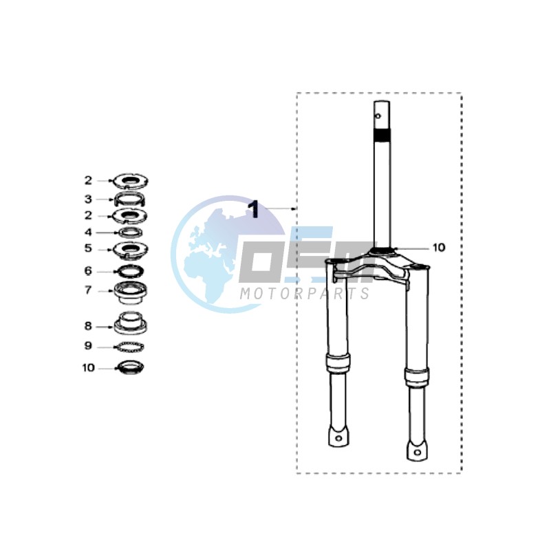 FRONT FORK / STEERINGHEAD