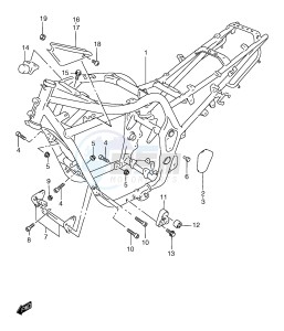 GSF1200 (E2) Bandit drawing FRAME (GSF1200SAV)