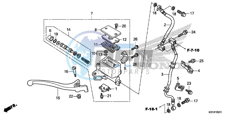 FRONT BRAKE MASTER CYLINDER (ABS)