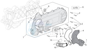 Scarabeo 50 4t 4v e2 drawing Variator cover