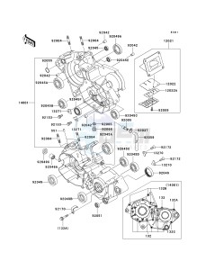 KX 125 M (M3) M3 drawing CRANKCASE