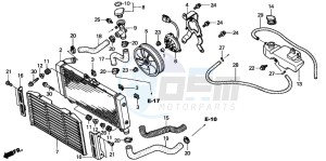 CB900F CB900F drawing RADIATOR