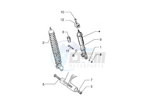 PX 150 (EMEA, APAC, LATAM) (Jp, Mx) drawing Rear suspension - Shock absorber/s