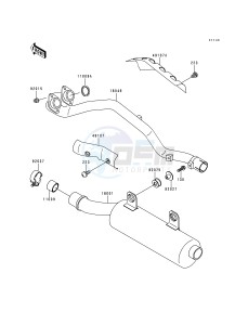 KLF 400 B [BAYOU 400 4X4] (B4-B6) [BAYOU 400 4X4] drawing MUFFLER-- S- -