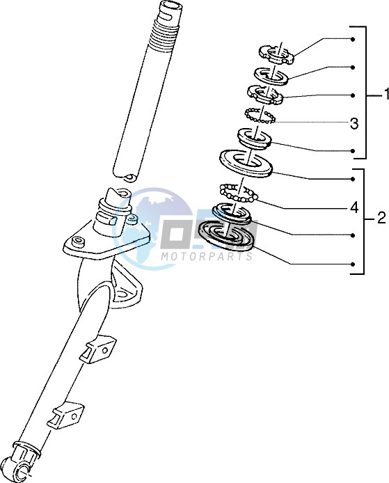 Steering bearing ball tracks