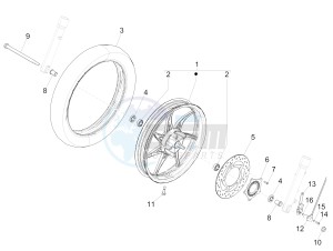 Liberty 125 iGet 4T 3V ie ABS (EMEA) drawing Front wheel