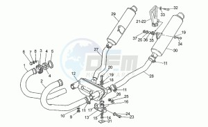 Sport 1100 Carburatori Carburatori drawing Exhaust unit