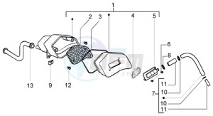 Fly 50 2t drawing Secondairy air box