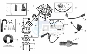 MIO 100 HU10W8-F drawing CABURATOR / INLET / FUEL CUT