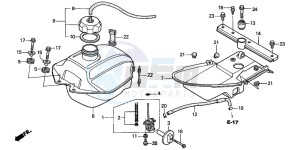 TRX250TM FOURTRAX RECON drawing FUEL TANK