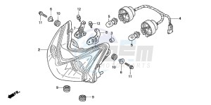 TRX450R drawing HEADLIGHT (TRX450R4,5)