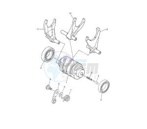 WR F 450 drawing SHIFT CAM AND FORK