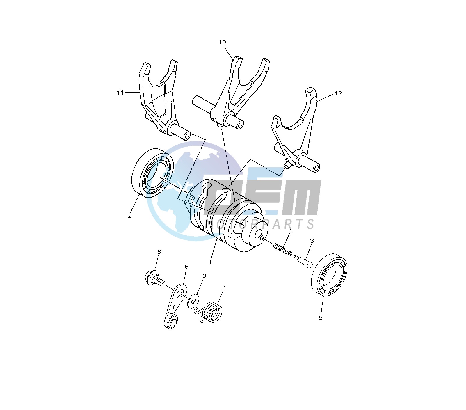 SHIFT CAM AND FORK