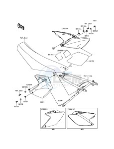 KLX450R KLX450AGF EU drawing Side Covers