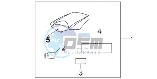 REAR SEAT COWL ACHILLES BLACK METALLIC