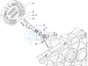 LX 150 4T ie E3 drawing Rear brake - Brake jaw