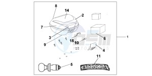 CBF1000T drawing TOP BOX 35 L G-192M