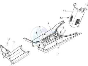 NRG 50 power Pure jet drawing Central cover - Footrests