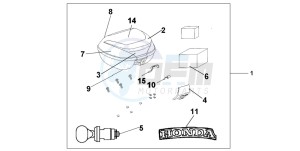 SH150R 125 drawing TOP BOX 35 L PEARL SIENNA RED