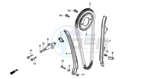 TRX300 FOURTRAX drawing CAM CHAIN