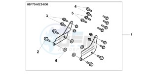 VF750C drawing BACKREST STAY