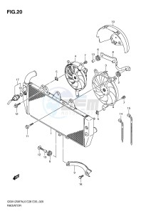 GSX1250FA (E28-E33) drawing RADIATOR