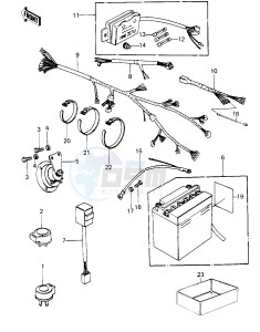 KZ 650 F (F1) drawing CHASSIS ELECTRICAL EQUIPMENT