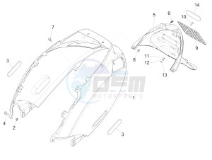 ZIP 50 4T 25 KMH NOABS E4 25kmh (EMEA) drawing Rear cover - Splash guard