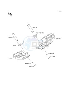 KX 250 R (R6F-R7F) R6F drawing FOOTRESTS