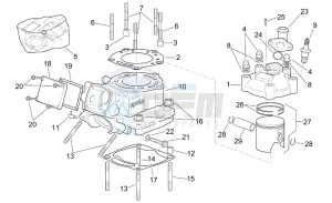 RS 250 drawing Vertical cylinder assembly