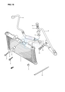 GSX1100 (E2) drawing OIL COOLER