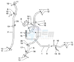 X9 180 Amalfi drawing Brake pipes