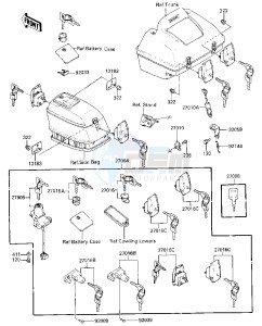 ZG 1200 A [VOYAGER XII] (A1) [VOYAGER XII] drawing IGNITION SWITCH_LOCKS_REFLECTORS