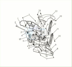 E-FIDDLE (EK4LW1-EU) (M2) drawing RR. CUSHION - RR FORK - RR.  MUDGUARD