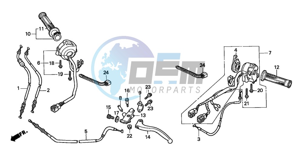 HANDLE LEVER/SWITCH/ CABLE (2)