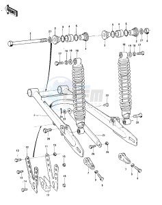 KX 250 (A) drawing SWING ARM_SHOCK ABSORBERS -- KX250-A_A3- -