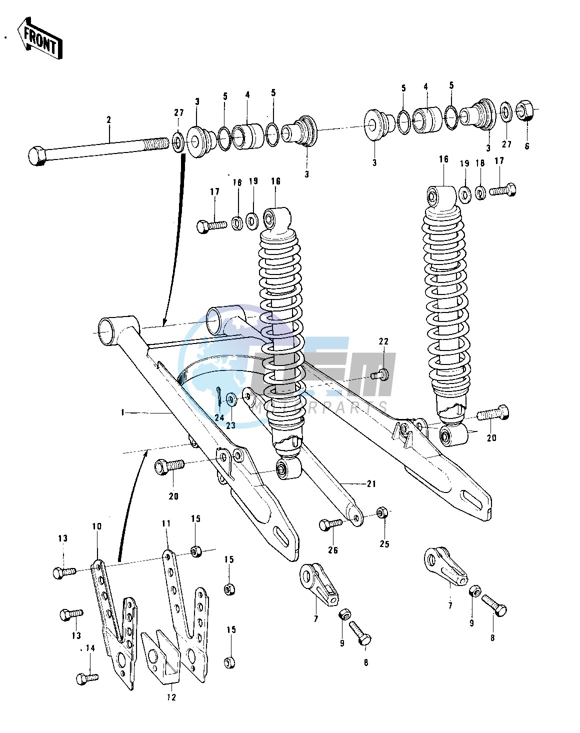 SWING ARM_SHOCK ABSORBERS -- KX250-A_A3- -