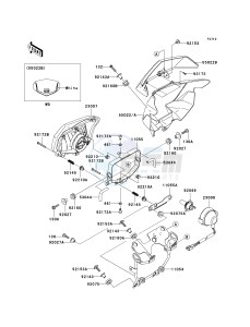 KLX 250 T [KLX250S] (T8F) T9F drawing HEADLIGHT-- S- -