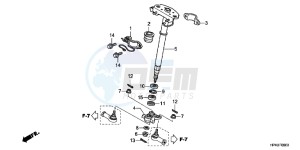 TRX420TMC drawing STEERING SHAFT (STD)