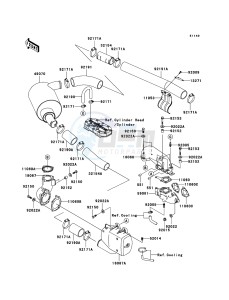 JET SKI 800 SX-R JS800A8F FR drawing Muffler(s)