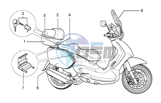 Rear trunk kit-side bags kit