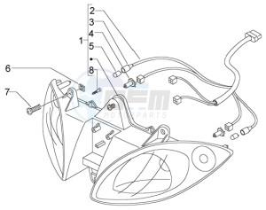 X9 125 Evolution drawing Head lamp