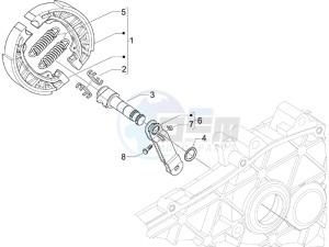 Zip & Zip 100 drawing Rear brake - Brake jaw