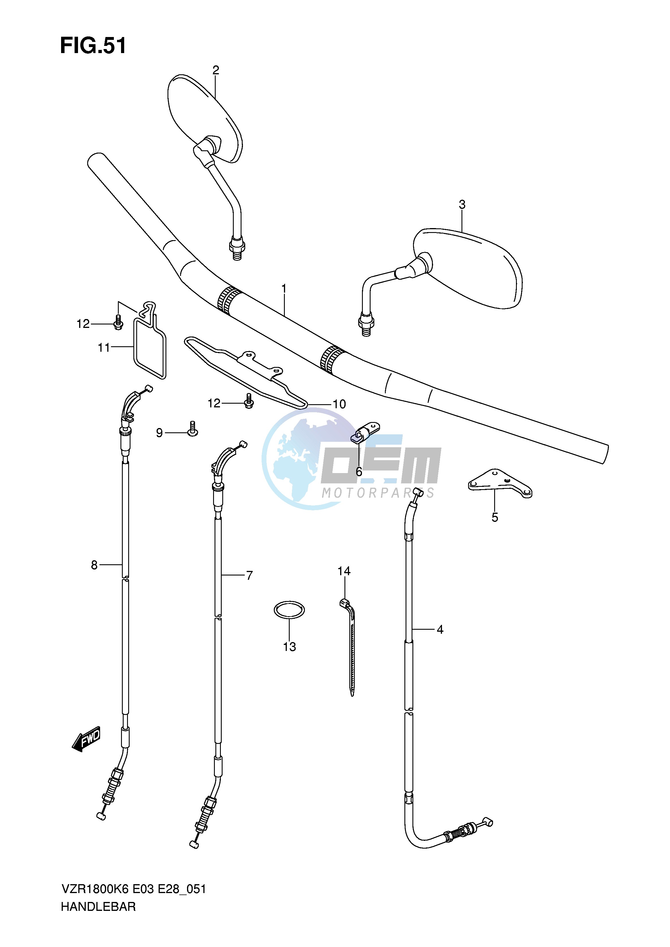 HANDLEBAR (MODEL K6 K7 K8)