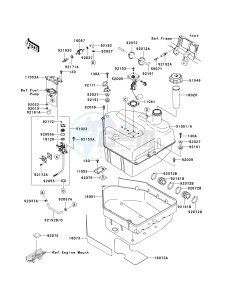 KVF 650 H [BRUTE FORCE 650 4X4I] (H7F-H8F) H8F drawing FUEL TANK