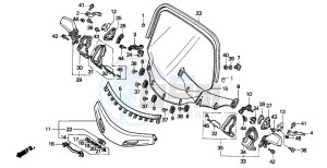 GL1500A GOLDWING ASPENCADE drawing WIND SCREEN (GL1500AS/AT)