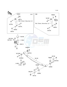 KAF 620 P [MULE 4000] (P9F-PAF) P9F drawing REAR SUSPENSION